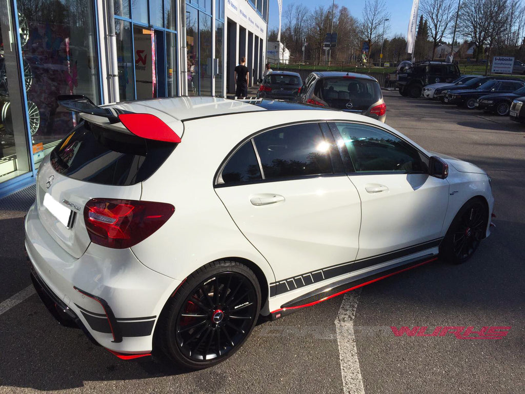 MERCEDES A-CLASS / CLA CARBON FIBRE SIDE SKIRT EXTENSIONS