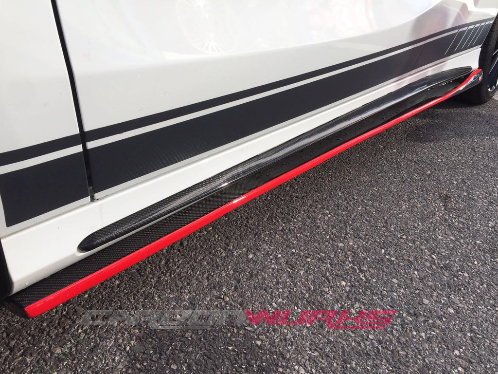 MERCEDES A-CLASS / CLA CARBON FIBRE SIDE SKIRT EXTENSIONS