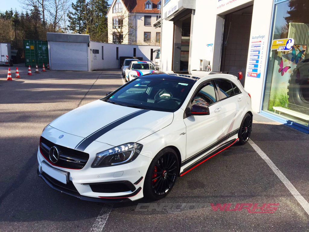 MERCEDES A-CLASS / CLA CARBON FIBRE SIDE SKIRT EXTENSIONS