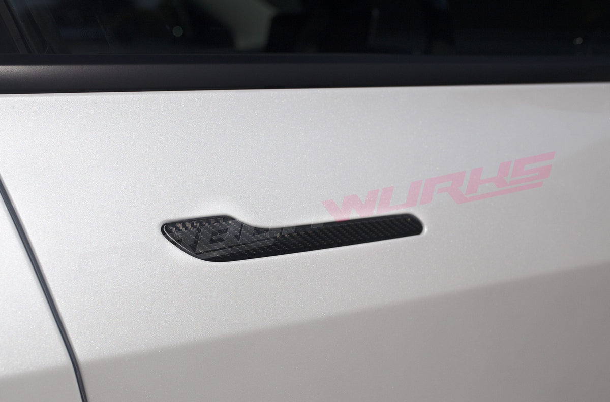 TESLA MODEL 3 CARBON FIBRE DOOR HANDLE COVERS