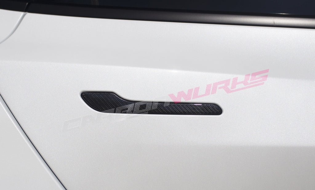 TESLA MODEL 3 CARBON FIBRE DOOR HANDLE COVERS