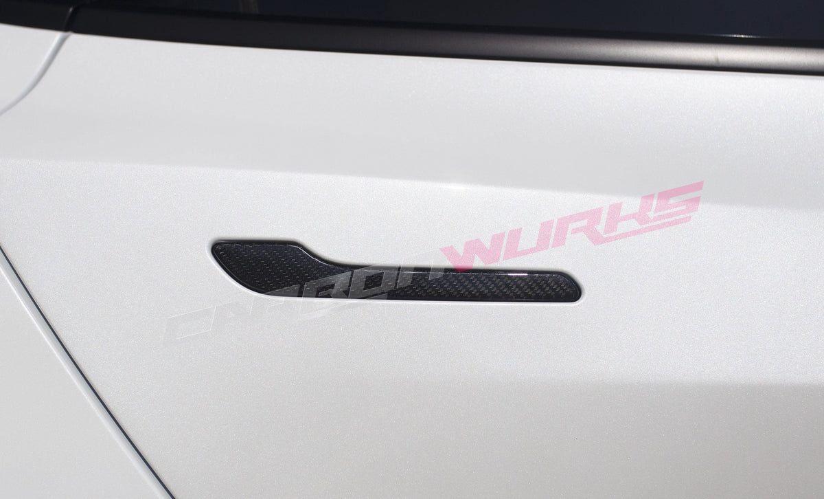 TESLA MODEL 3 CARBON FIBRE DOOR HANDLE COVERS