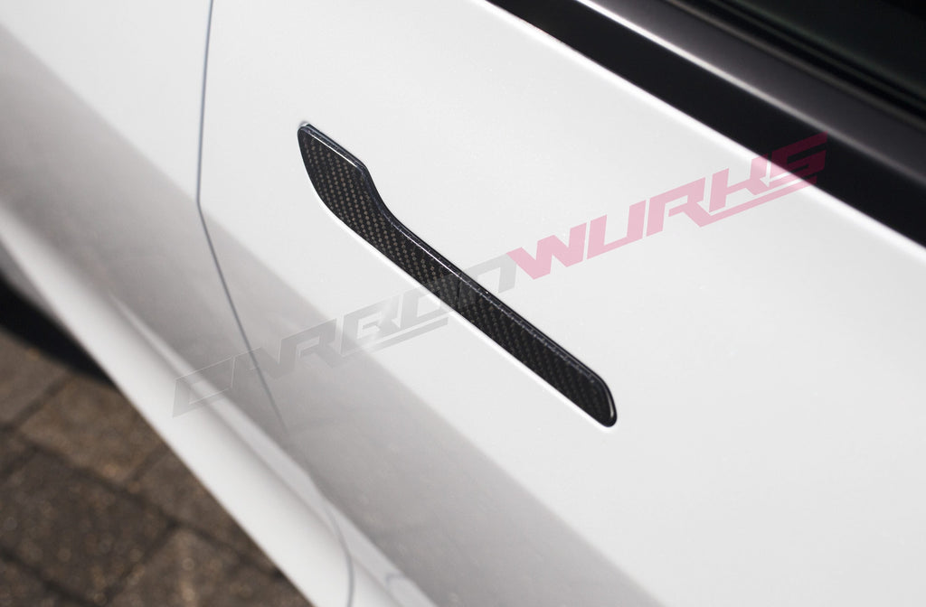 TESLA MODEL 3 CARBON FIBRE DOOR HANDLE COVERS