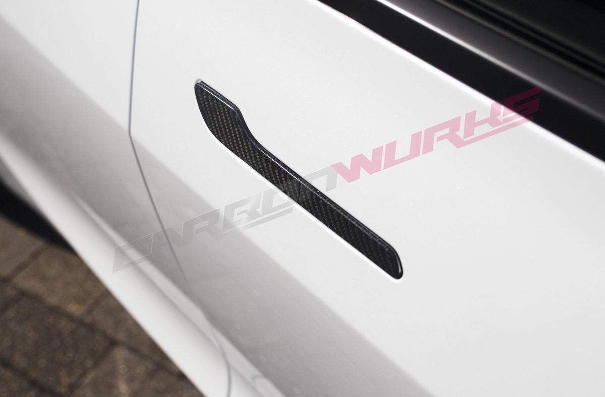 TESLA MODEL 3 CARBON FIBRE DOOR HANDLE COVERS