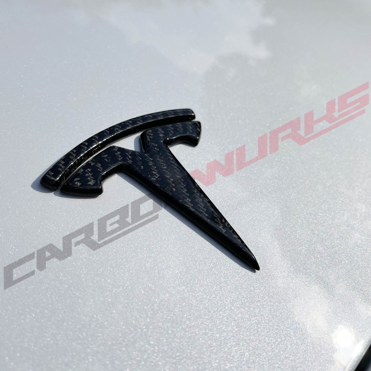 TESLA MODEL 3 CARBON FIBRE BADGE SET (FRONT & REAR)