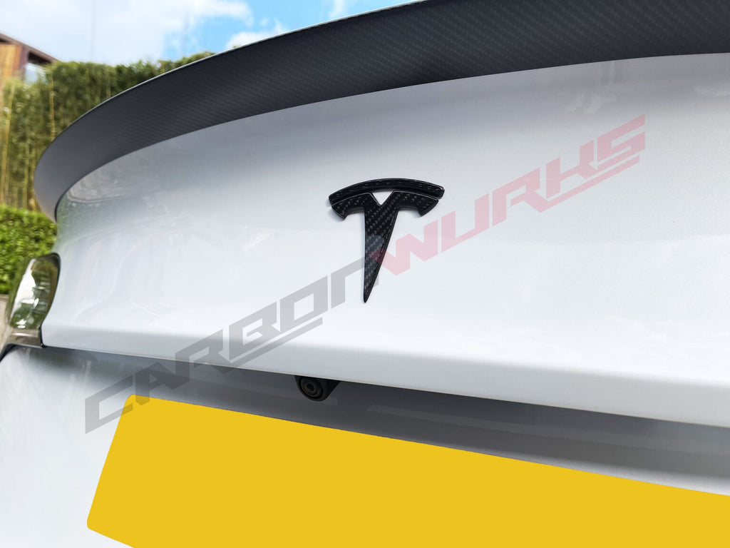 TESLA MODEL 3 CARBON FIBRE BADGE SET (FRONT & REAR)