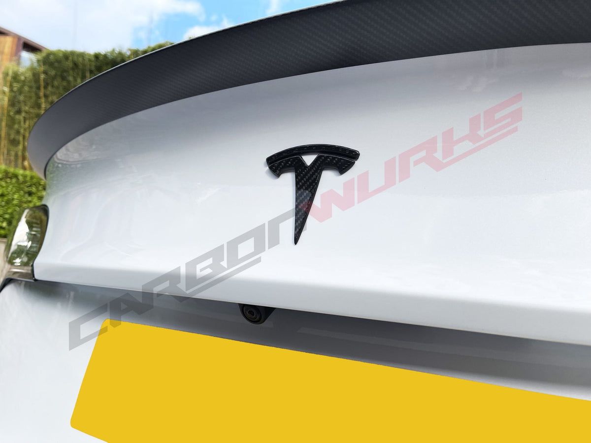 TESLA MODEL 3 CARBON FIBRE BADGE SET (FRONT & REAR)