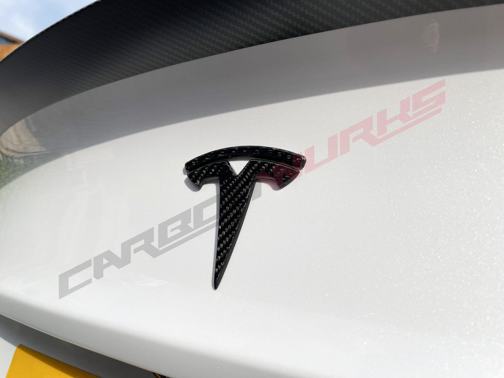 TESLA MODEL 3 CARBON FIBRE BADGE SET (FRONT & REAR)