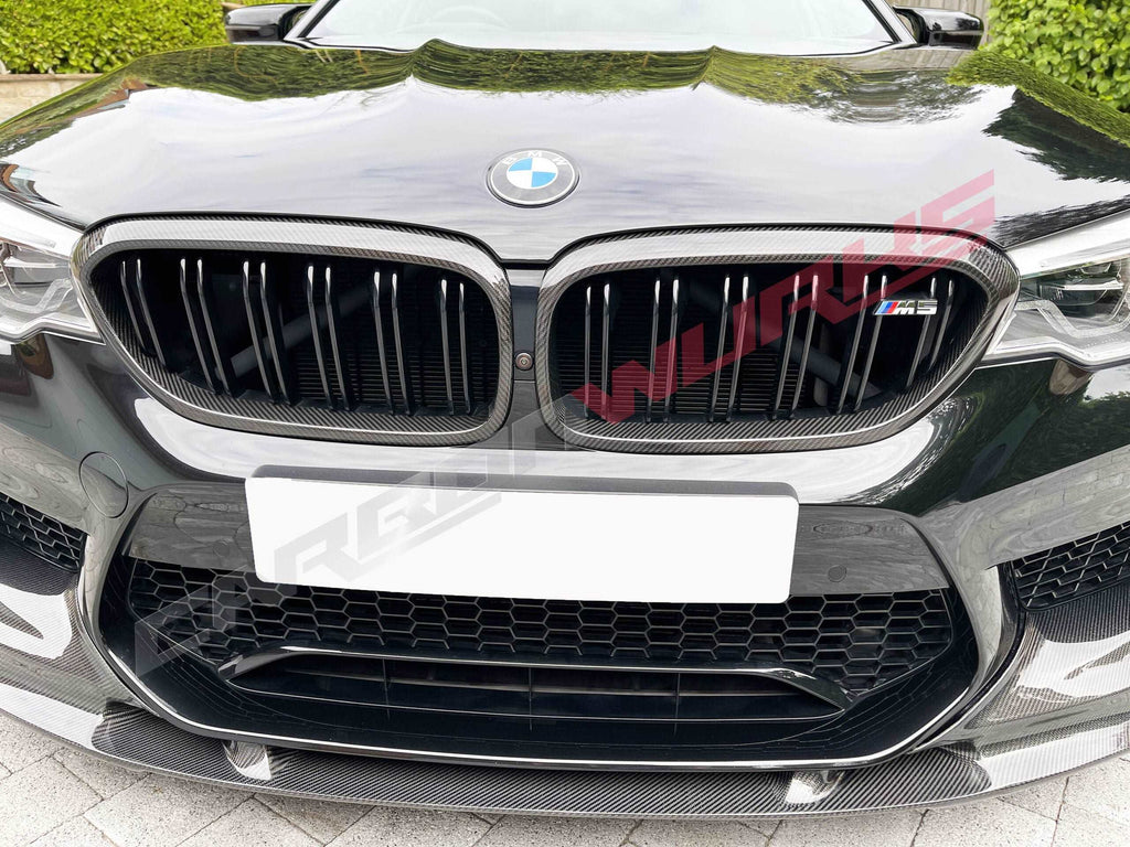BMW M5 F90 CARBON FIBRE FRONT GRILLES 2017-2020 PRE-FACELIFT