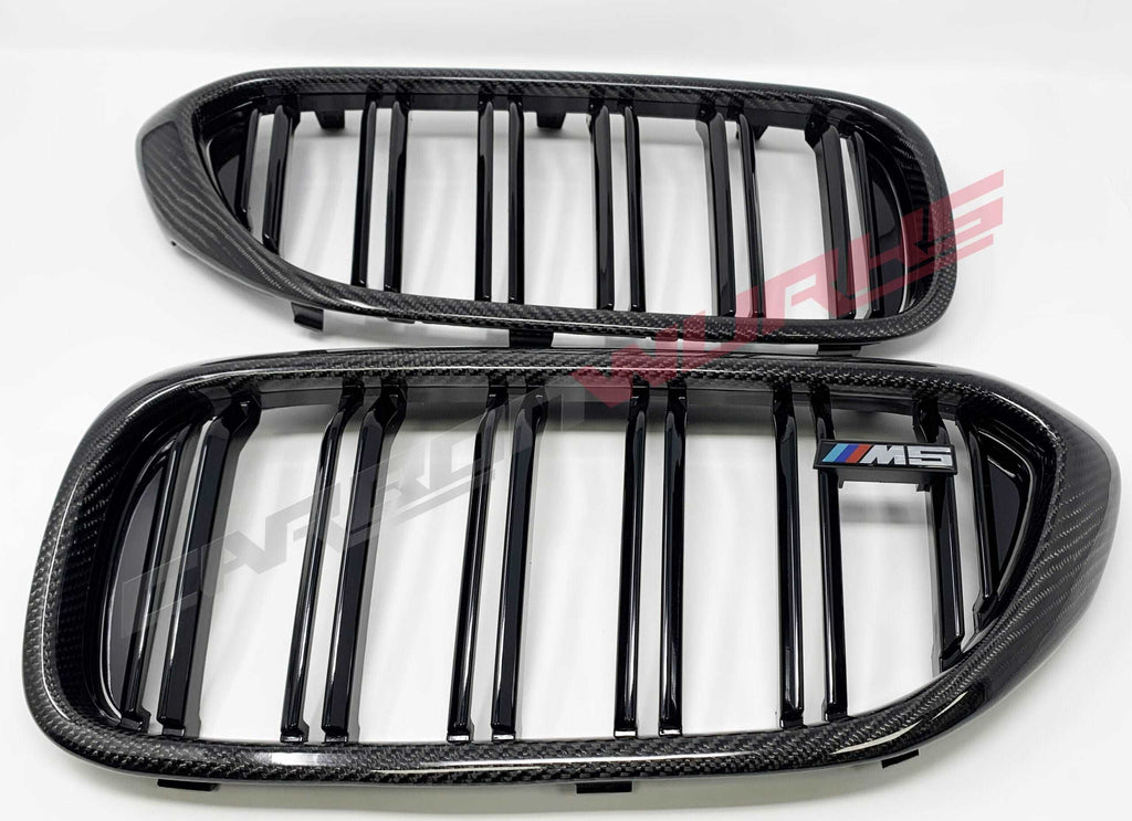 BMW M5 F90 CARBON FIBRE FRONT GRILLES 2017-2020 PRE-FACELIFT