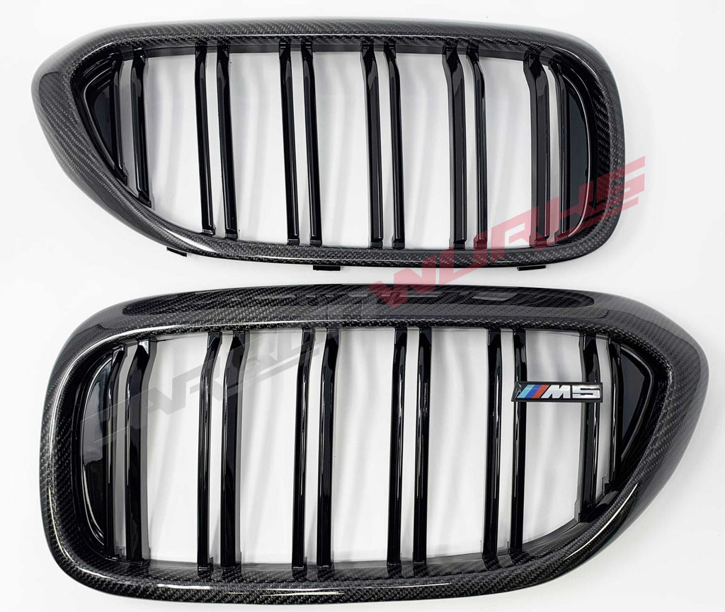 BMW M5 F90 CARBON FIBRE FRONT GRILLES 2017-2020 PRE-FACELIFT
