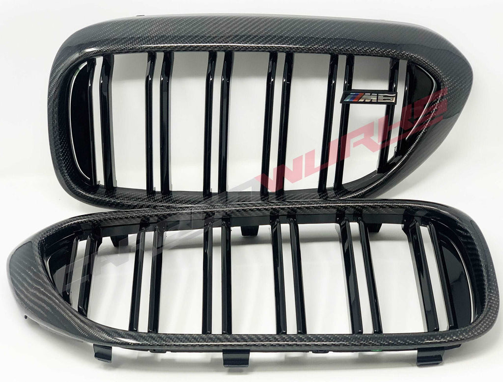 BMW M5 F90 CARBON FIBRE FRONT GRILLES 2017-2020 PRE-FACELIFT