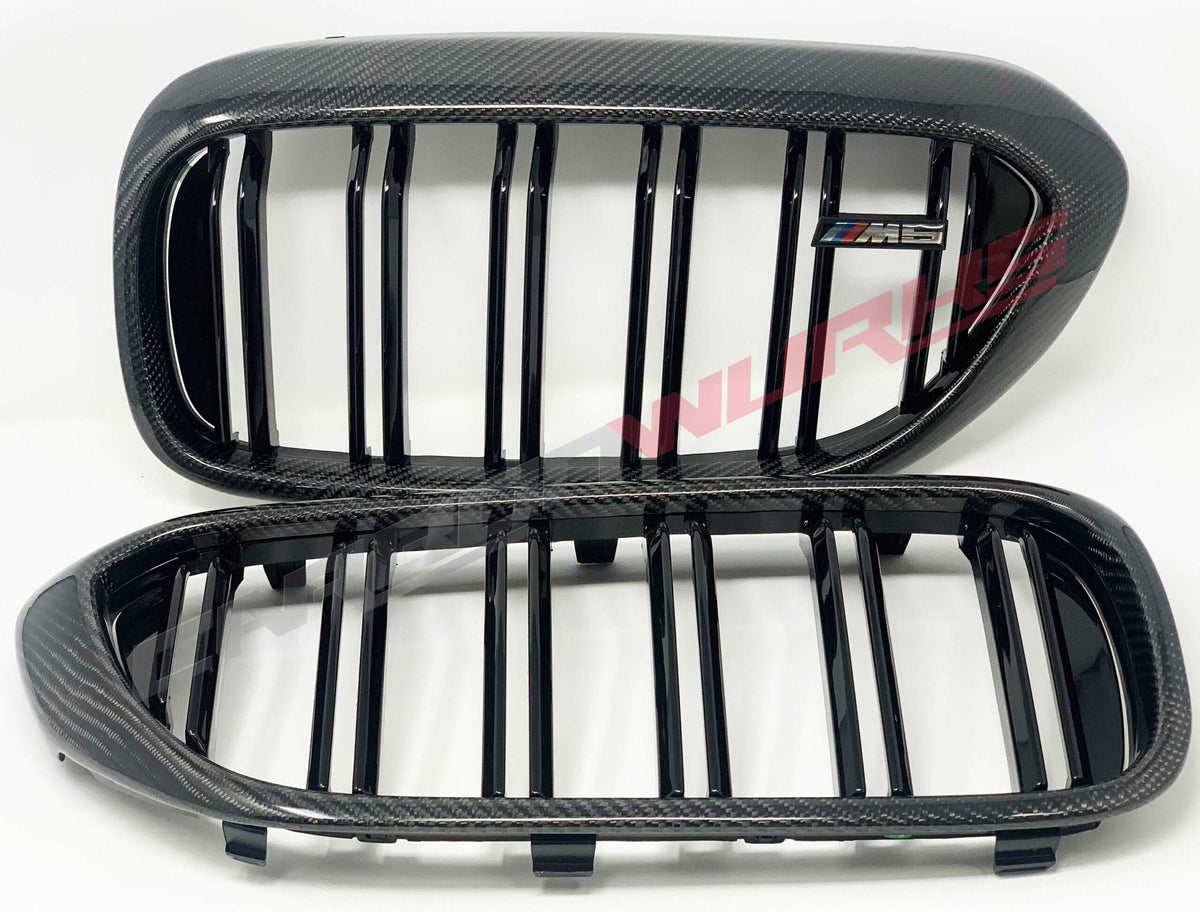 BMW M5 F90 CARBON FIBRE FRONT GRILLES 2017-2020 PRE-FACELIFT
