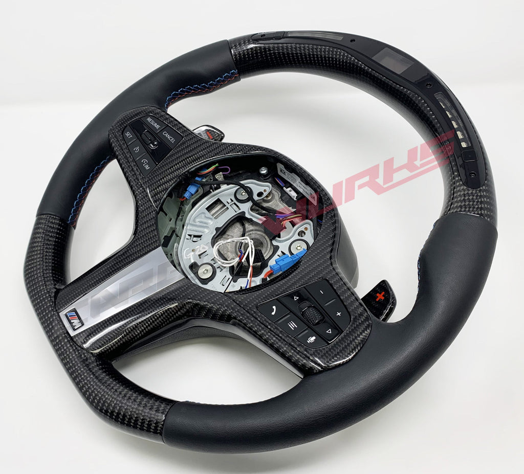 BMW G SERIES CARBON FIBRE LED STEERING WHEEL