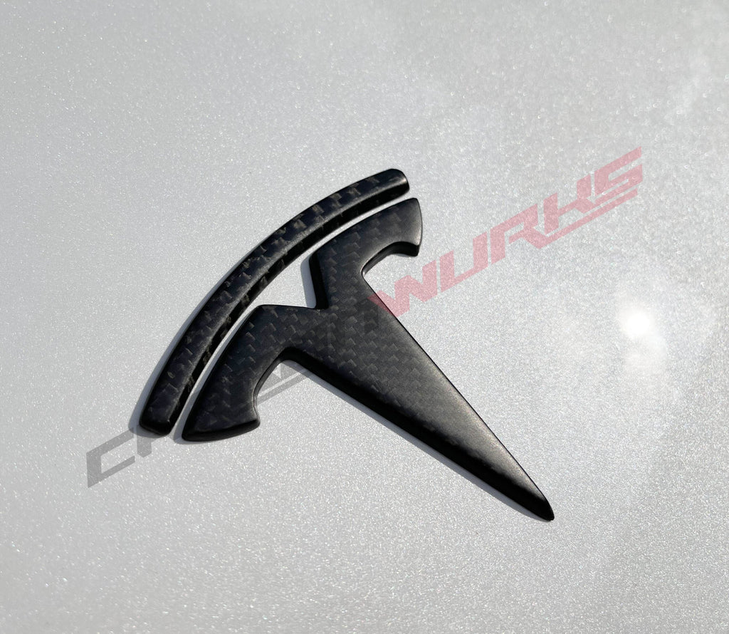 TESLA MODEL 3 CARBON FIBRE BADGE SET (FRONT & REAR)