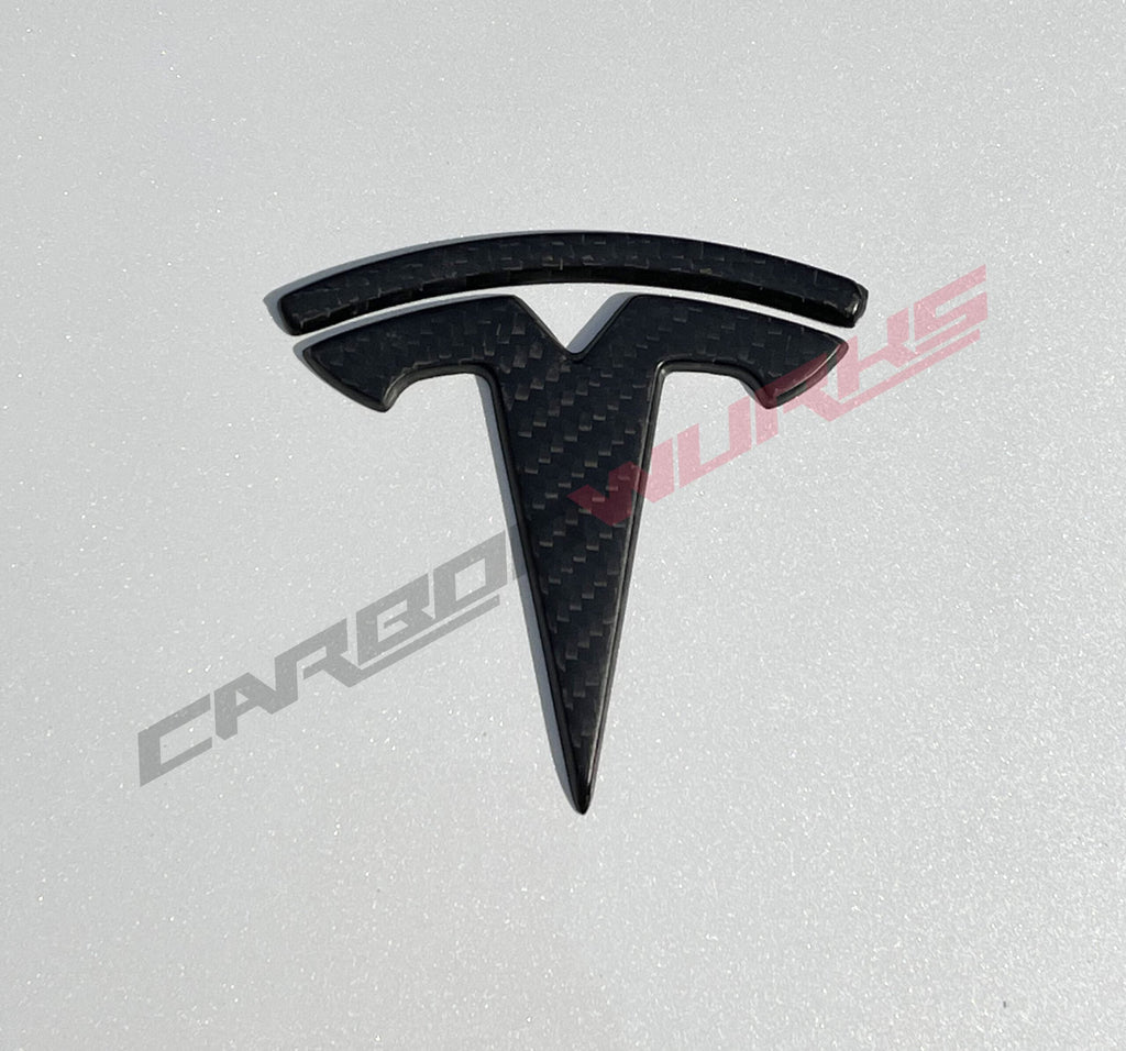 TESLA MODEL 3 CARBON FIBRE BADGE SET (FRONT & REAR)