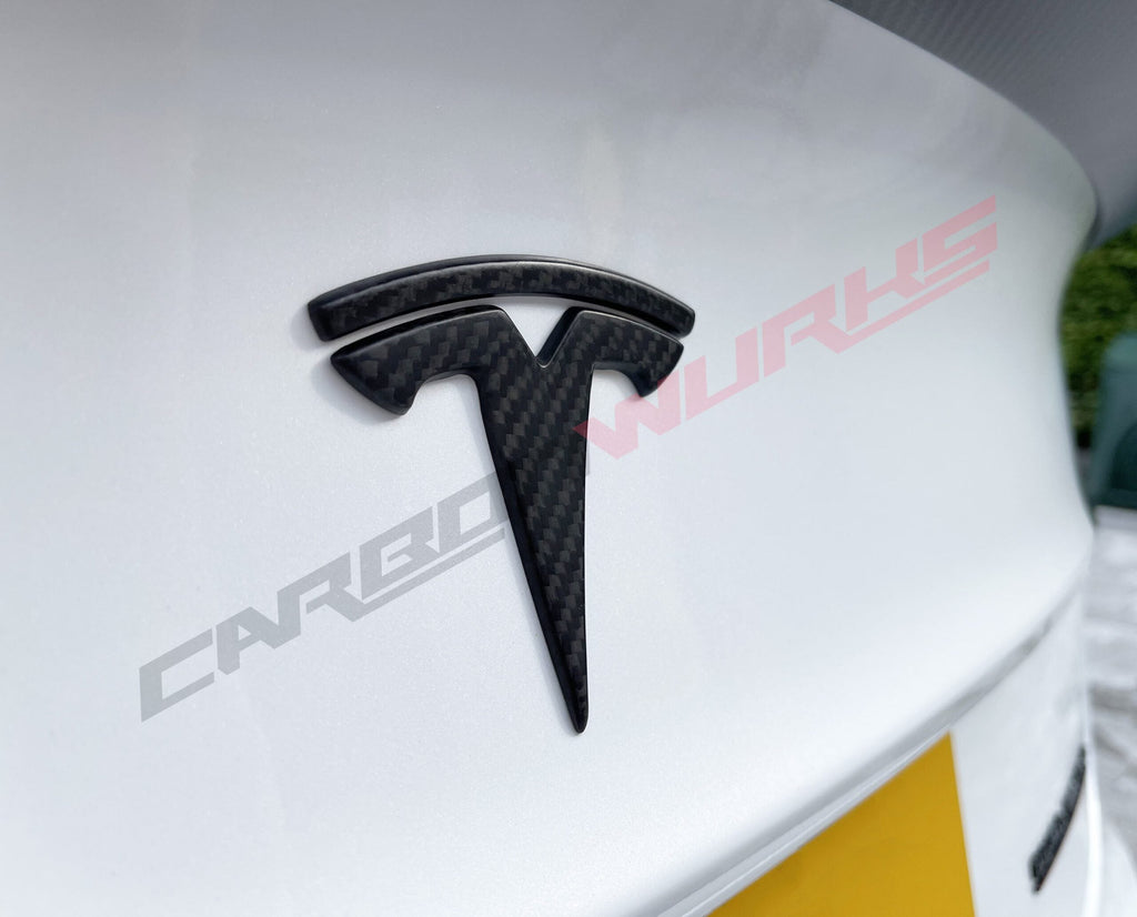 TESLA MODEL 3 CARBON FIBRE BADGE SET (FRONT & REAR)