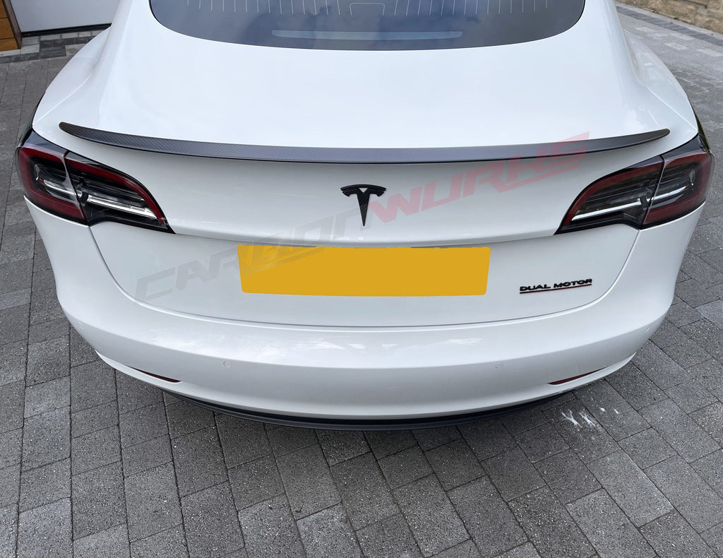 TESLA MODEL 3 CARBON FIBRE PERFORMANCE STYLE BOOT SPOILER
