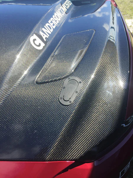 2015 - 2017 MUSTANG DOUBLE-SIDED CARBON FIBER COWL HOOD