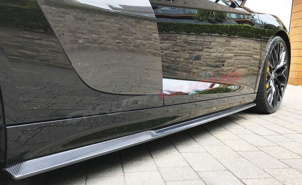 SIDE SKIRT EXTENSIONS CARBON FIBRE AUDI R8 GEN 2 (PRE-FACELIFT)